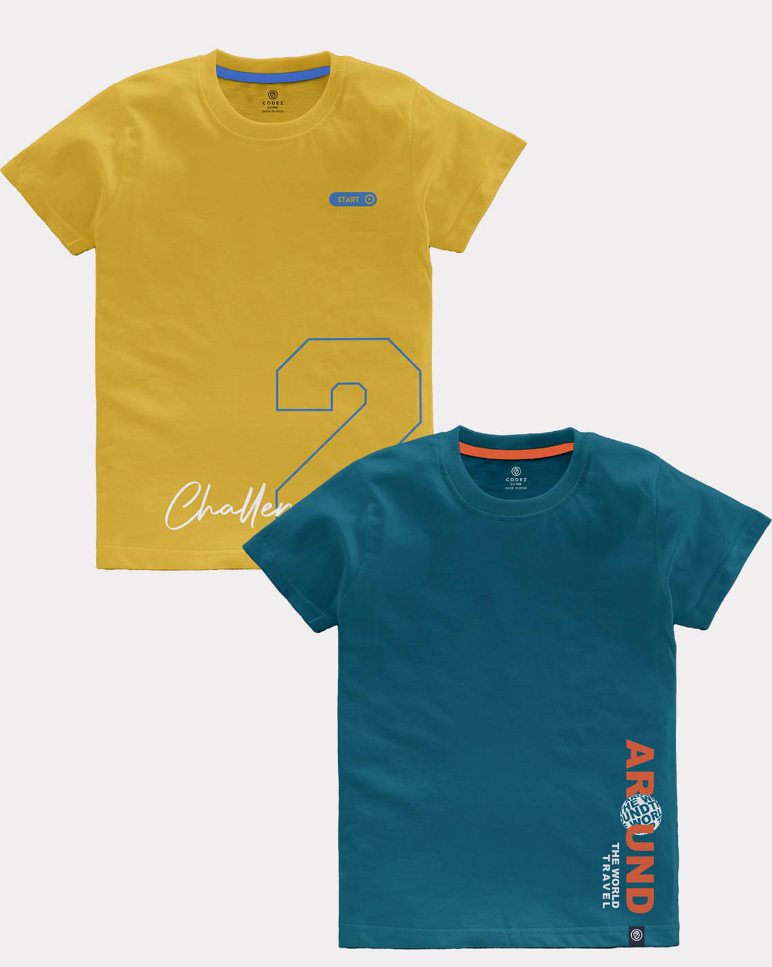     			CODEZ Pack of 2 Boys Cotton T-Shirt ( Multicolor )