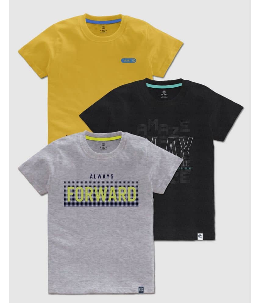CODEZ Pack of 1 Boys Cotton T-Shirt ( Multicolor )