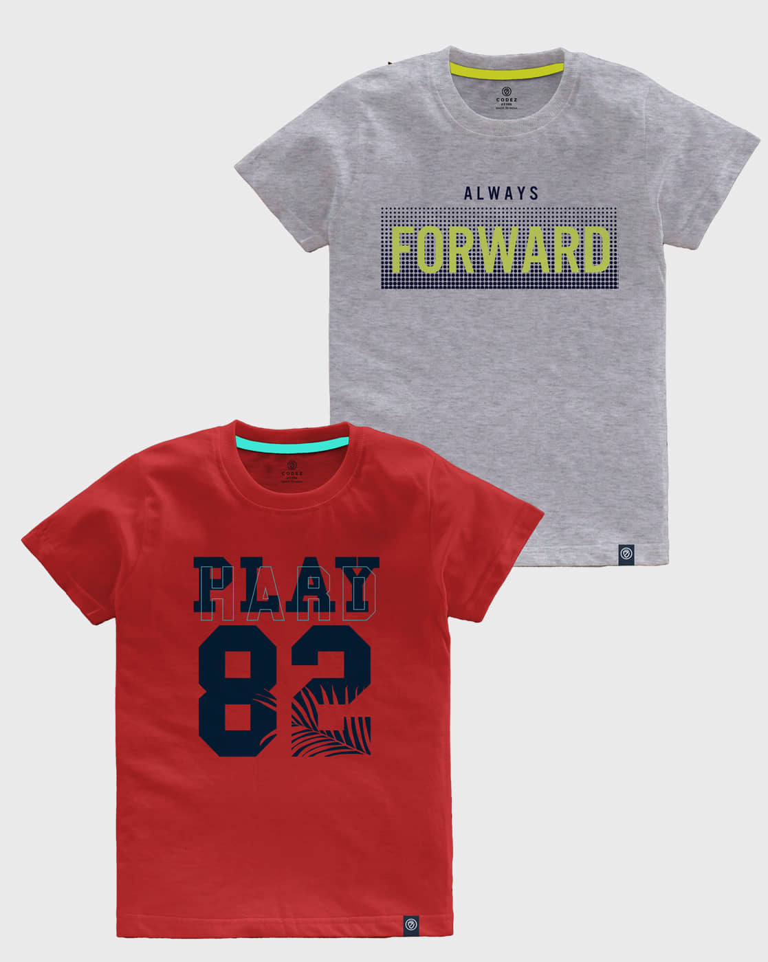 CODEZ Pack of 2 Boys Cotton T-Shirt ( Multicolor )