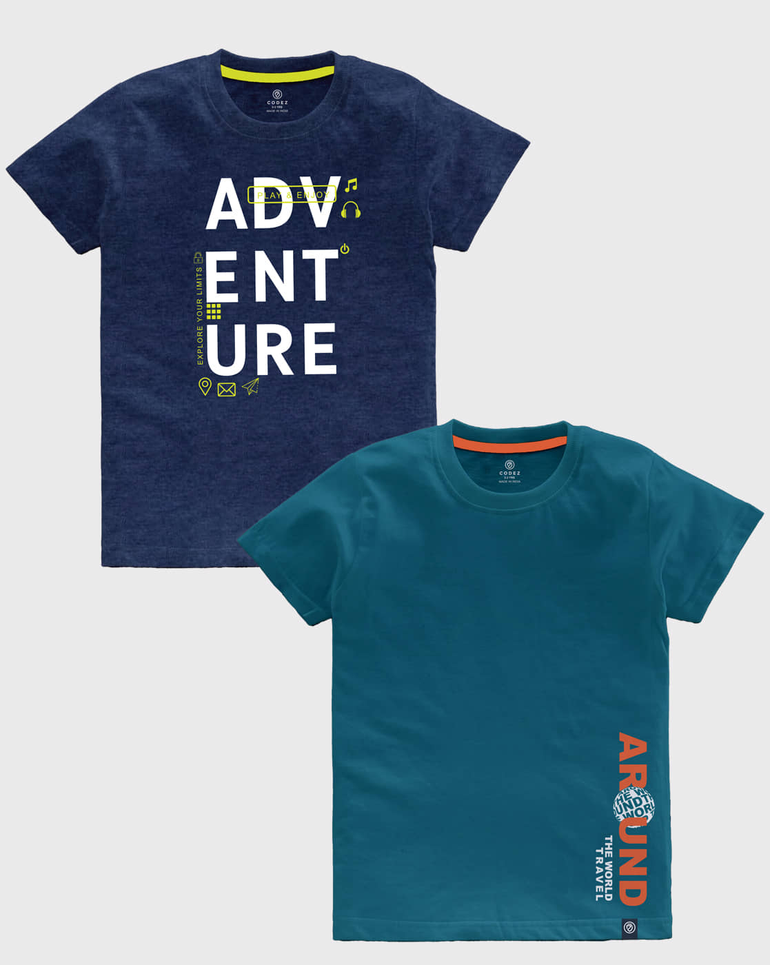 CODEZ Pack of 5 Boys Cotton T-Shirt ( Multicolor )