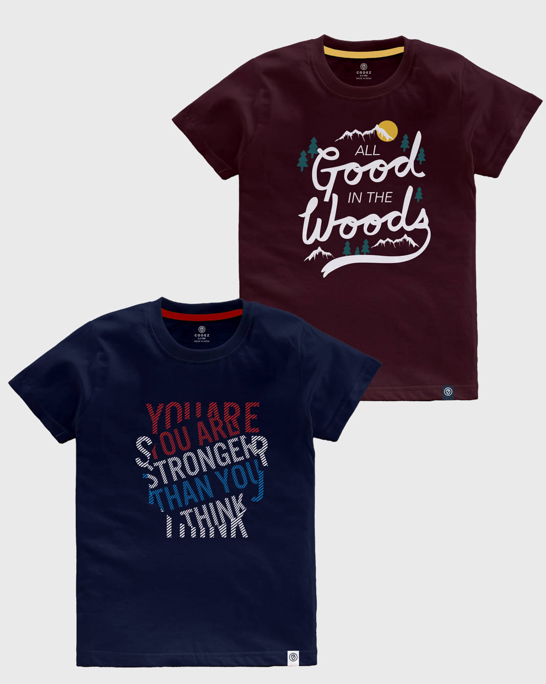     			CODEZ Pack of 2 Boys Cotton T-Shirt ( Multicolor )
