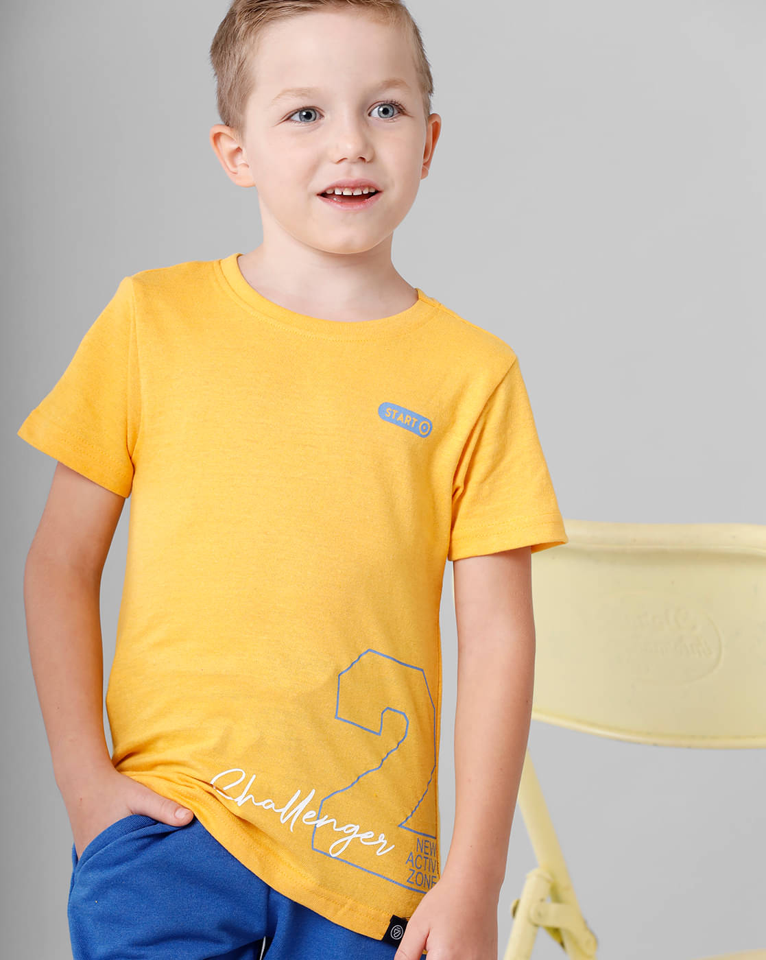     			CODEZ Pack of 1 Boys Cotton T-Shirt ( Yellow )