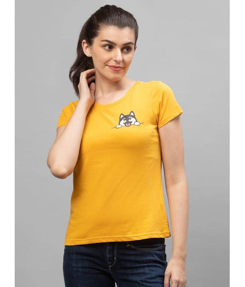     			Globus - Gold Cotton Regular Fit Women's T-Shirt ( Pack of 1 )