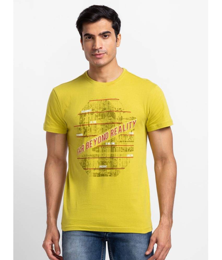     			Globus - Green Cotton Regular Fit Men's T-Shirt ( Pack of 1 )