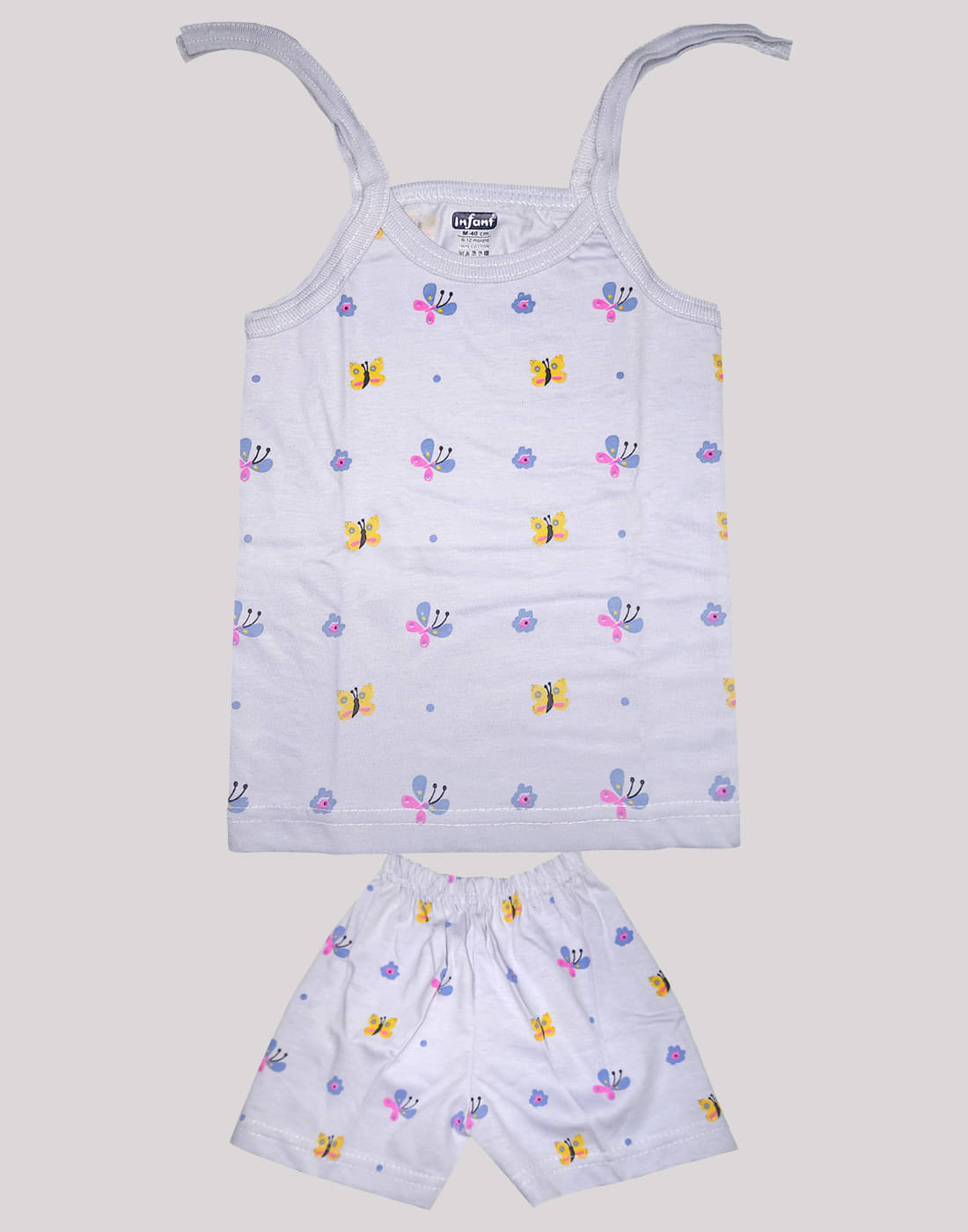     			INFANT Pack of 1 Baby Girls Cotton Top & Shorts ( Gray )