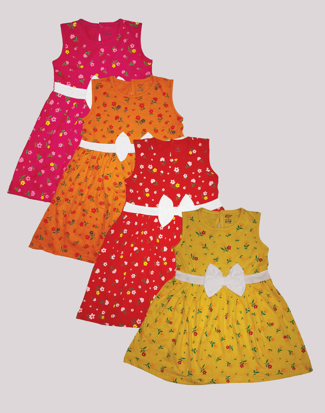     			INFANT Cotton Frock For Girls ( Pack of 4 , Multicolor )