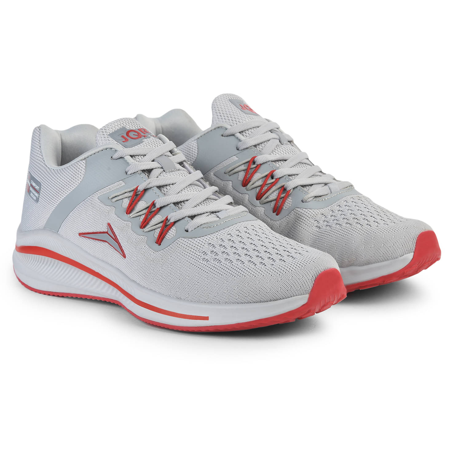 JQR - FOCUS Light Grey Men's Sports Running Shoes JQR - FOCUS Light Grey Men's Sports Running Shoes