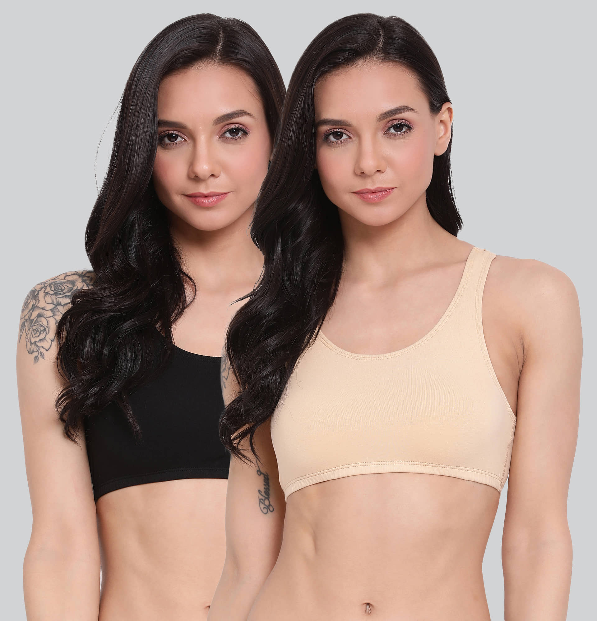 LYRA Pack of 2 Cotton Women's Teenage Bra ( Multicolor )
