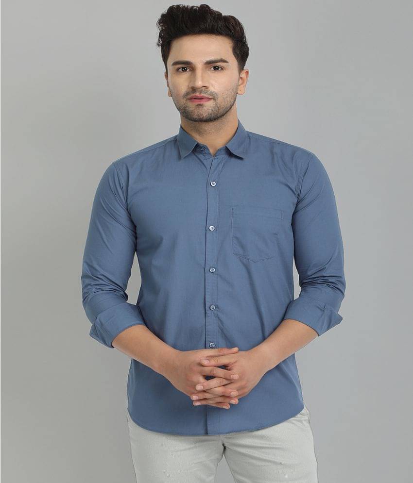     			MAJESTIC MAN - Dark Grey 100% Cotton Slim Fit Men's Casual Shirt ( Pack of 1 )