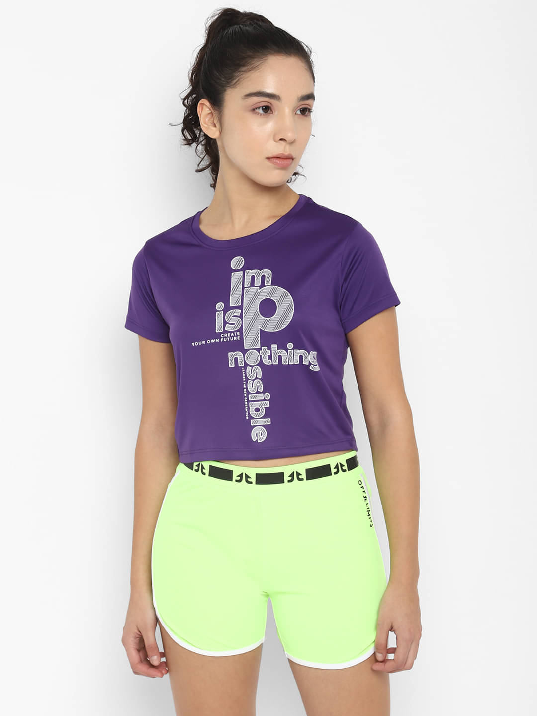     			OFF LIMITS Purple Polyester Tees - Single
