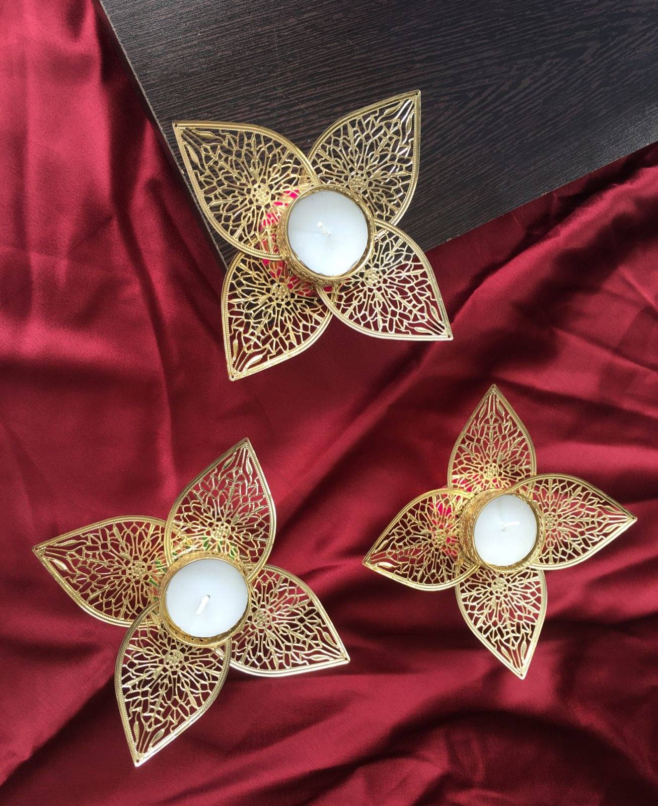 THRIFTKART 2PC COMBO Shadow Tealight Candle Holder LED T-lite Multi - Pack of 2 THRIFTKART 2PC COMBO Shadow Tealight Candle Holder LED T-lite Multi - Pack of 2