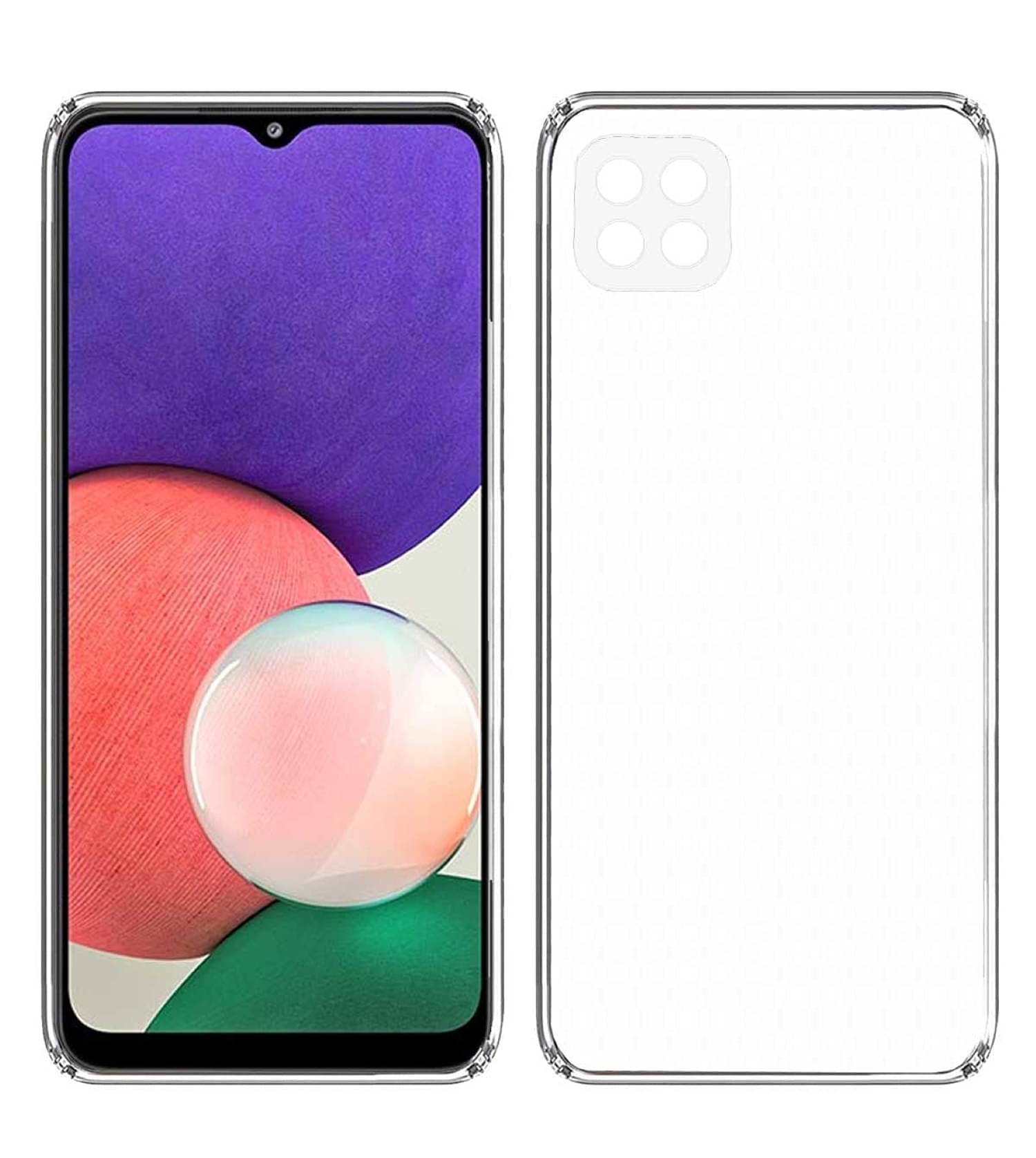     			Case Vault Covers - Transparent Silicon Silicon Soft cases Compatible For Samsung Galaxy A22 5G ( Pack of 1 )