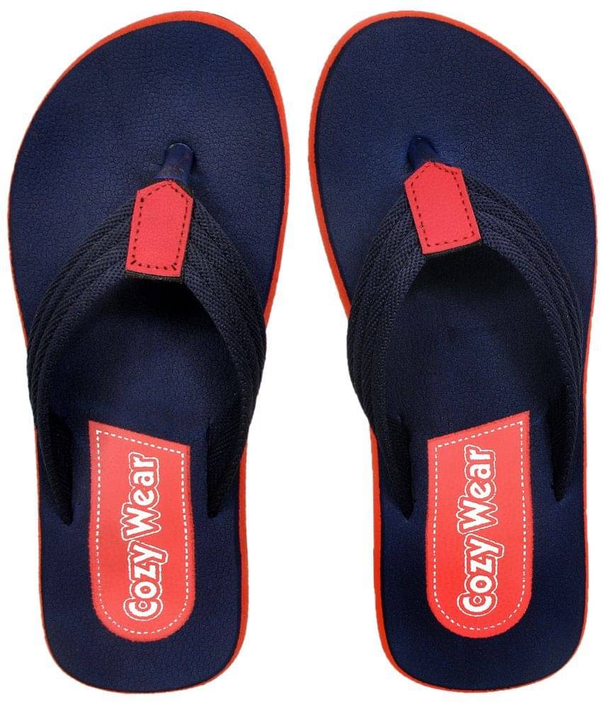     			Cozy Wear - Blue Men's Thong Flip Flop