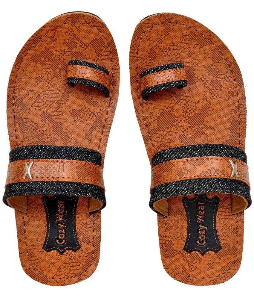     			Cozy Wear - Tan Men's Thong Flip Flop