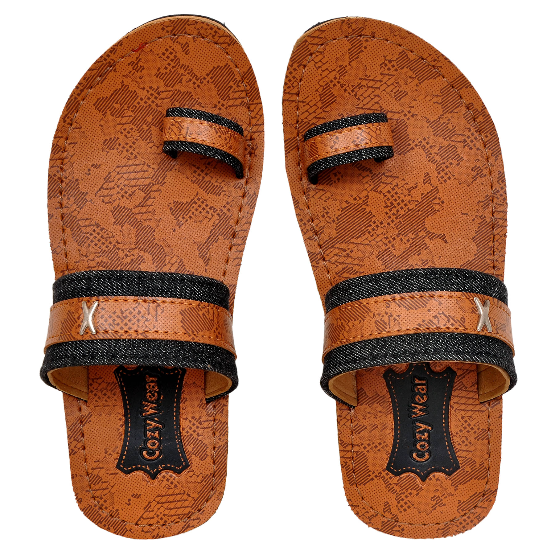     			Cozy Wear - Tan Men's Thong Flip Flop
