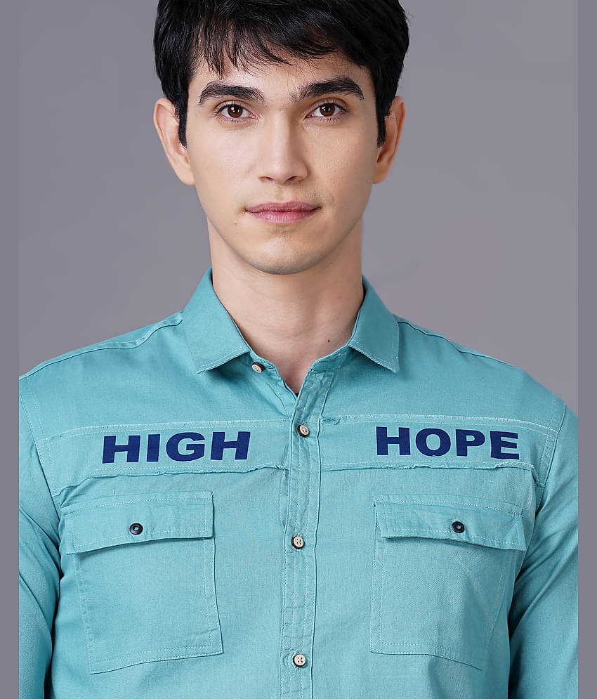 K-LARA - Silver 100% Cotton Slim Fit Men's Casual Shirt ( Pack of 1 )