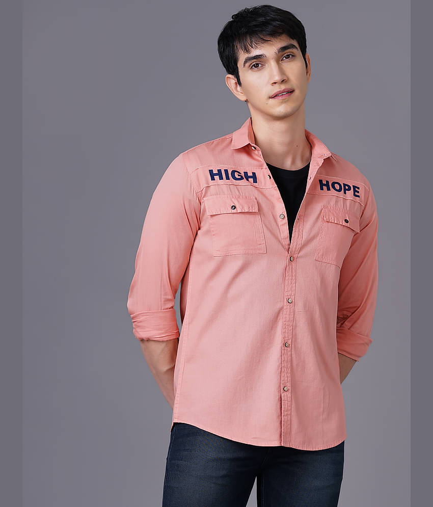 K-LARA - Silver 100% Cotton Slim Fit Men's Casual Shirt ( Pack of 1 )