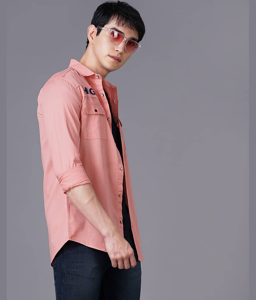 K-LARA - Silver 100% Cotton Slim Fit Men's Casual Shirt ( Pack of 1 )