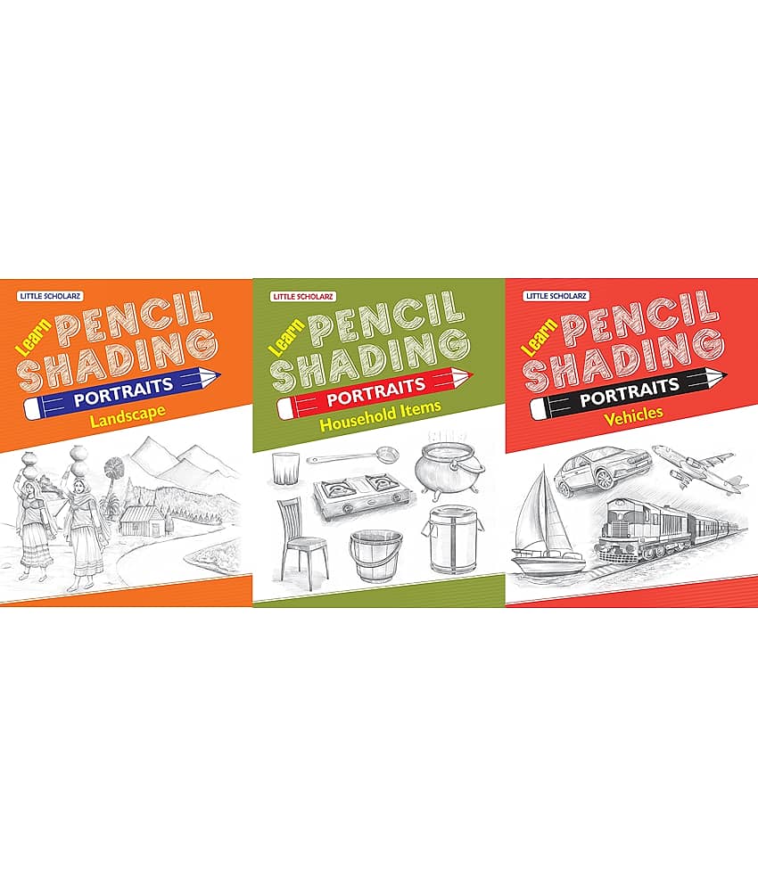 Learn Pencil Shading Portraits - LANDSCAPE, HOUSEHOLD ITEMS & VEHICLES - Stationery | Buy online on ZillyBuy