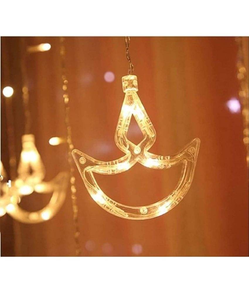     			MIRADH - Gold 3Mtr Curtain String Light ( Pack of 1 )