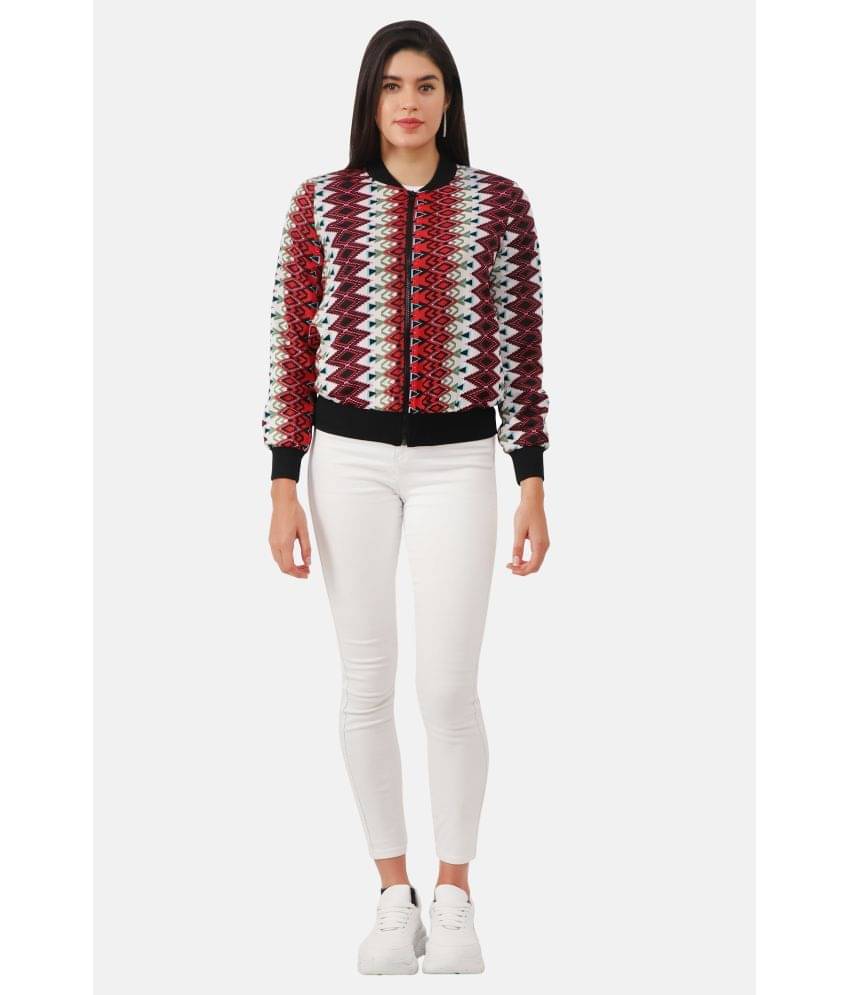    			NUEVOSDAMAS Women Bomber Jacket ( Multicolor )
