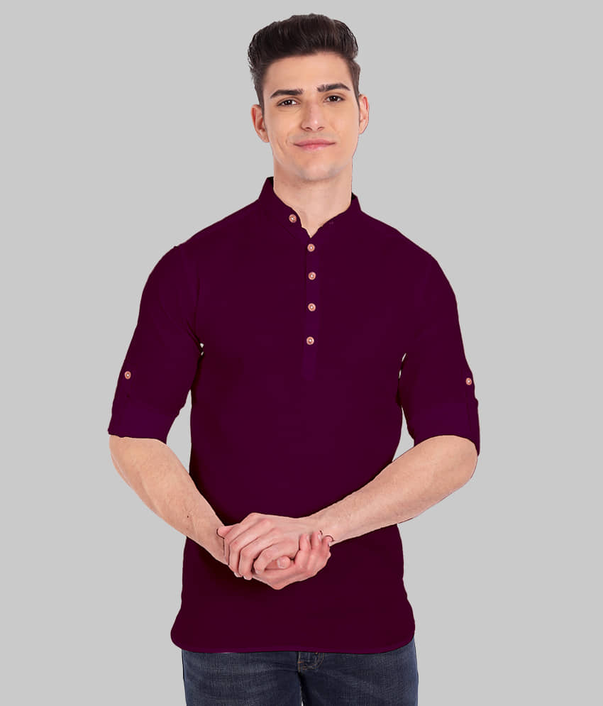 Vida Loca - Brown Cotton Men's Regular Kurta ( Pack of 1 ) - Kurtas & Kurta Sets | Buy online on ZillyBuy