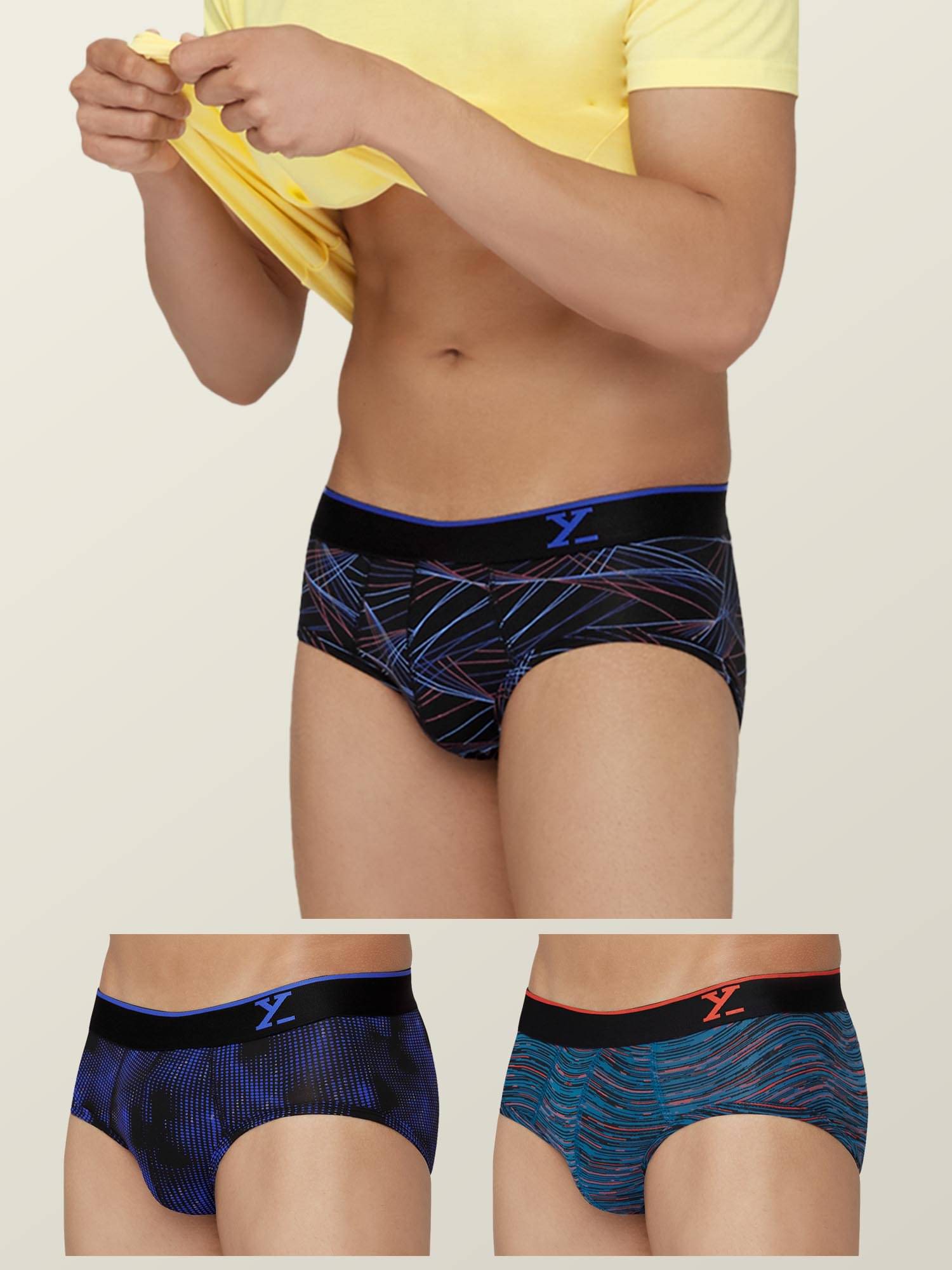    			XYXX Pack of 3 Modal Briefs For Men's ( Multicolor )