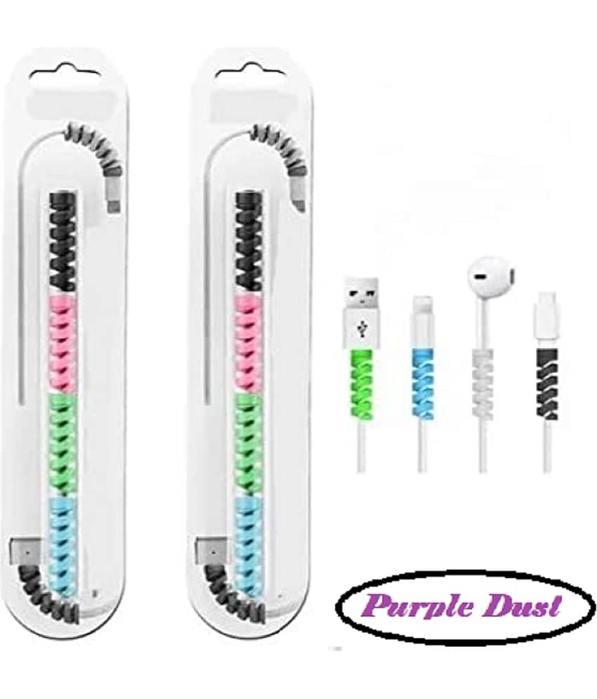 Spiral Charger Cable Protector Data Cable Saver Charging Cord Protective Cable Cover (set of 5) - Stationery | Buy online on ZillyBuy