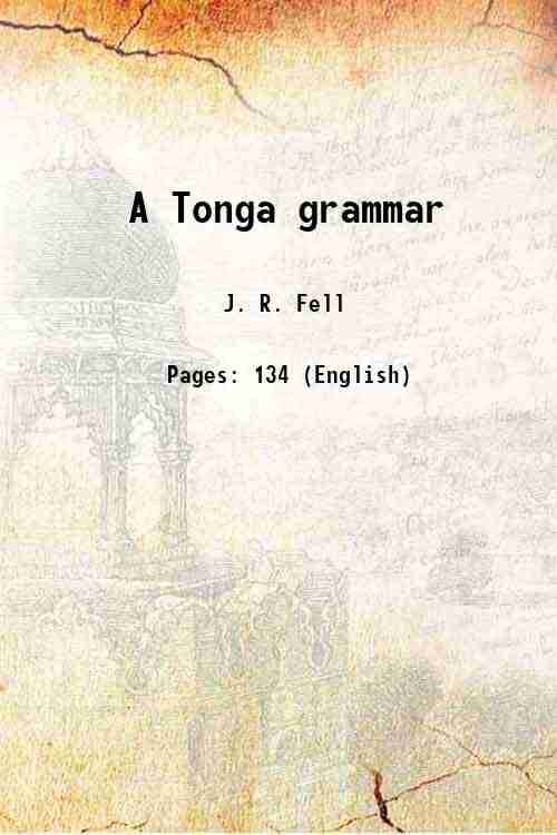     			A Tonga grammar 1918 [Hardcover]