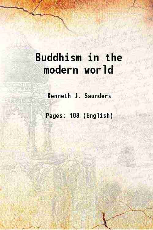     			Buddhism in the modern world 1922 [Hardcover]