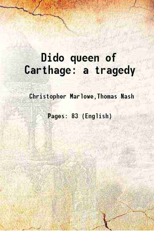     			Dido queen of Carthage a tragedy 1825 [Hardcover]