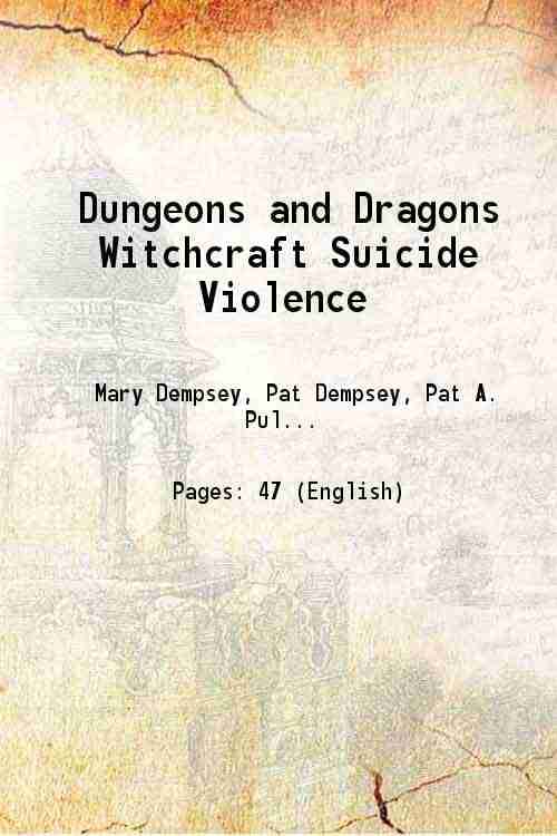     			Dungeons and Dragons Witchcraft Suicide Violence [Hardcover]