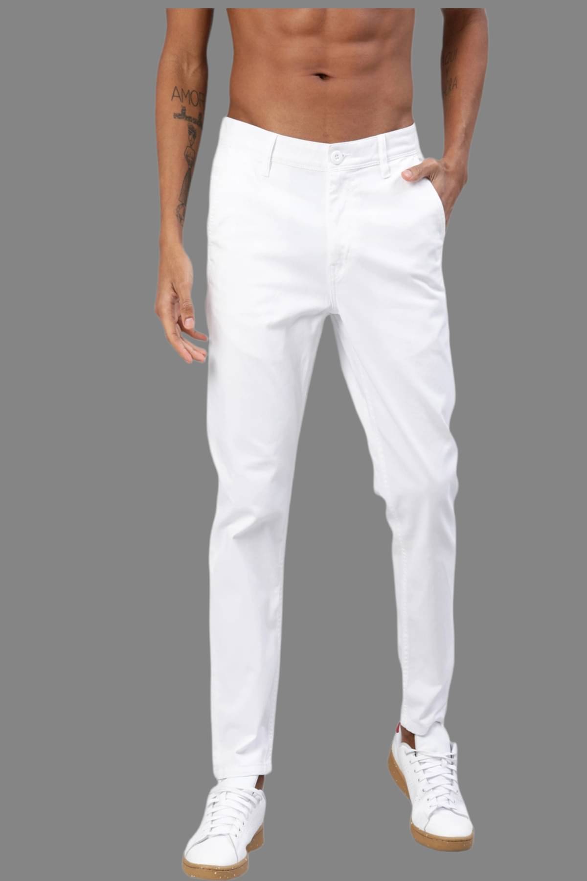     			HALOGEN White Regular Formal Trouser ( Pack of 1 )