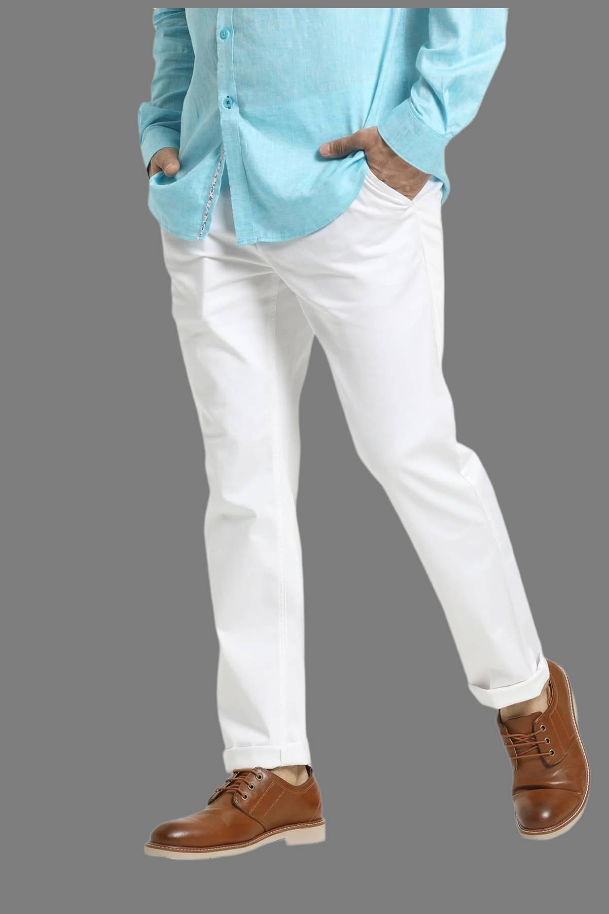     			HALOGEN White Regular Formal Trouser ( Pack of 1 )