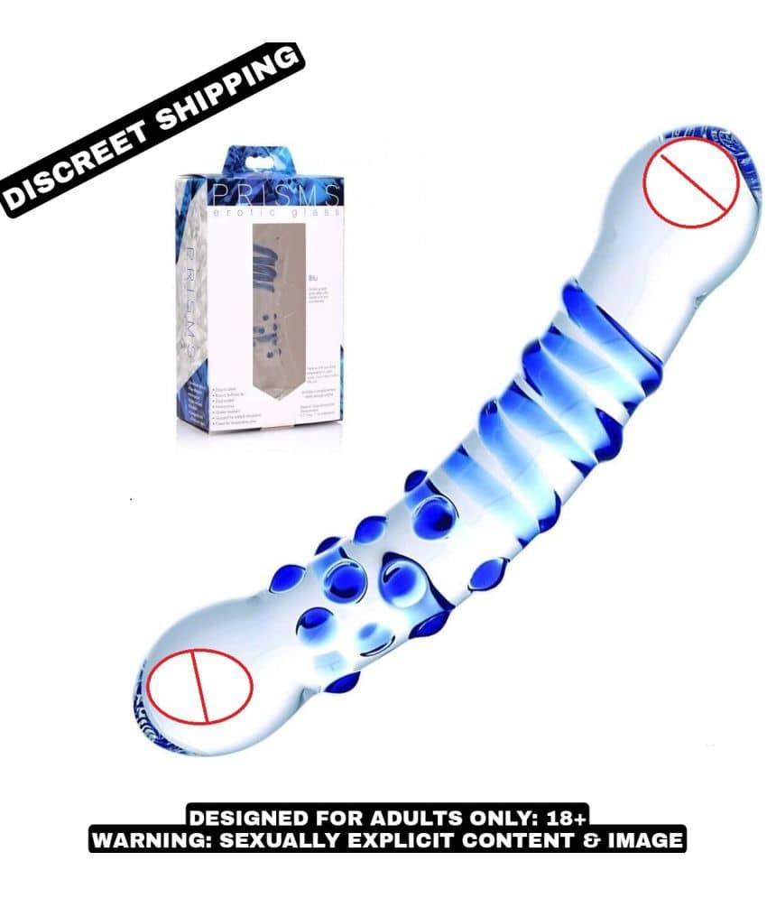 KAMAHOUSE DUAL ENDED G-SPOT GLASS DILDO SEX TOYS  FOR WOMEN (RANDOM COLOR)