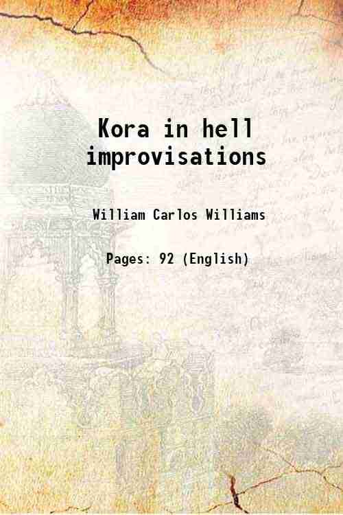     			Kora in hell improvisations 1920 [Hardcover]