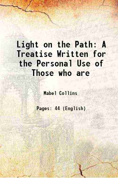     			Light on the Path A Treatise 1895 [Hardcover]