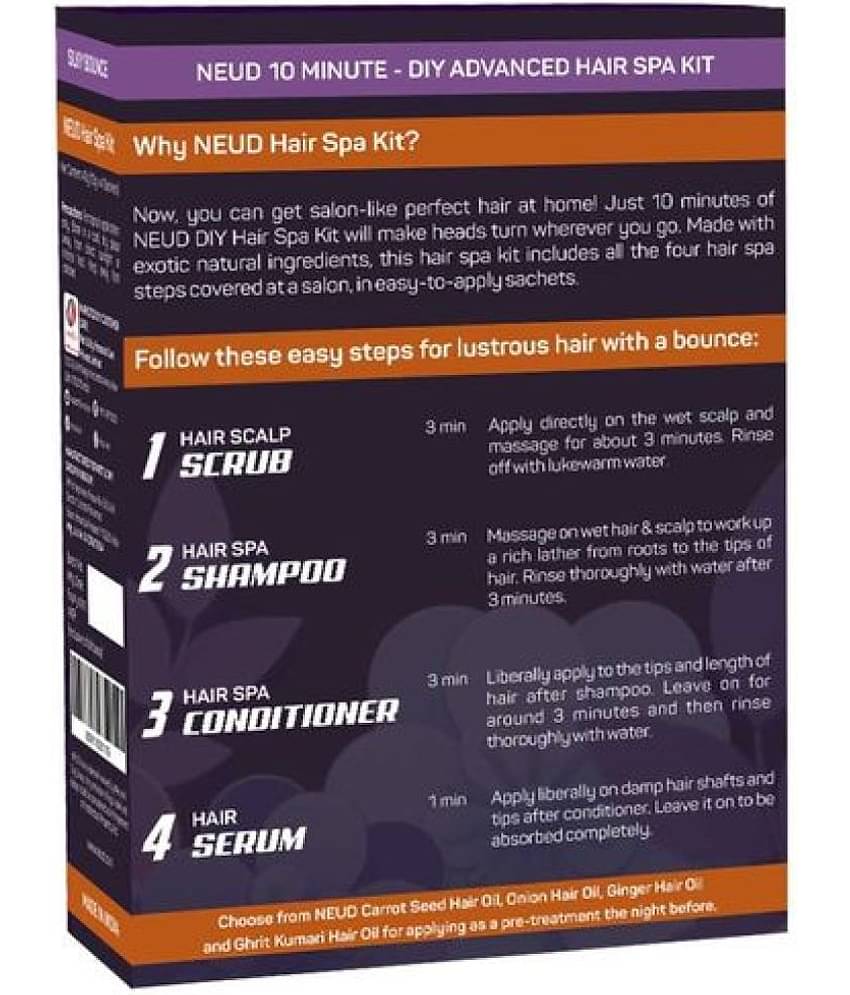 NEUD 4-Step DIY Advanced Hair Spa Kit for Salon-Like Silky Bounce at Home - 2 Packs (40 g Each)