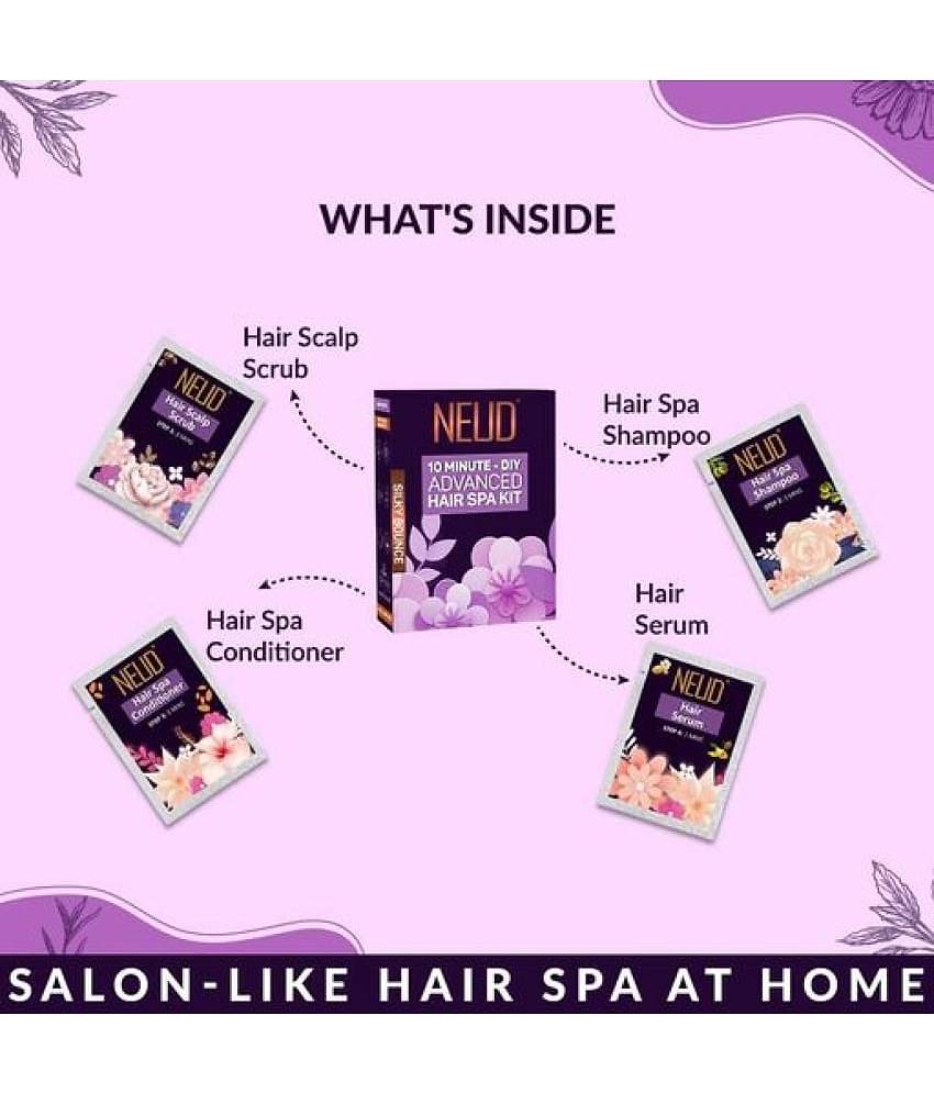 NEUD 4-Step DIY Advanced Hair Spa Kit for Salon-Like Silky Bounce at Home - 2 Packs (40 g Each)