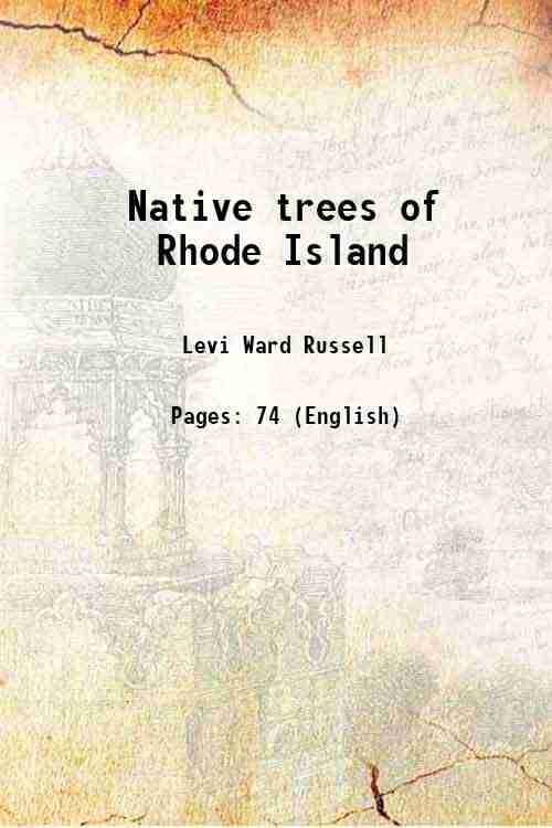     			Native trees of Rhode Island [Hardcover]