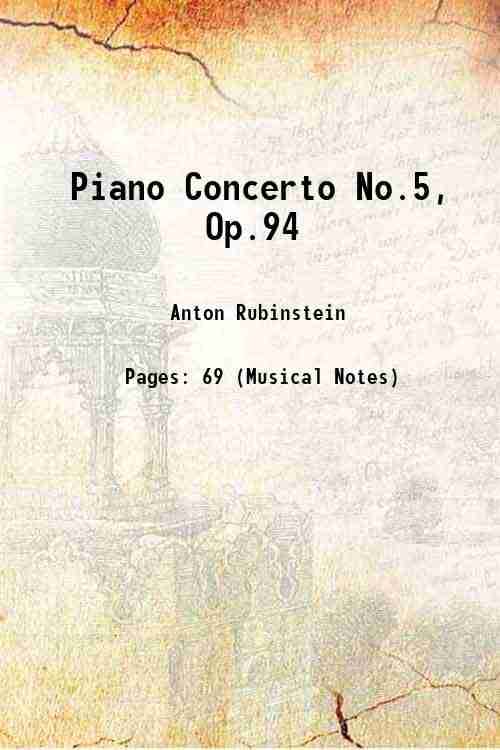     			Piano Concerto No.5, Op.94 1875 [Hardcover]