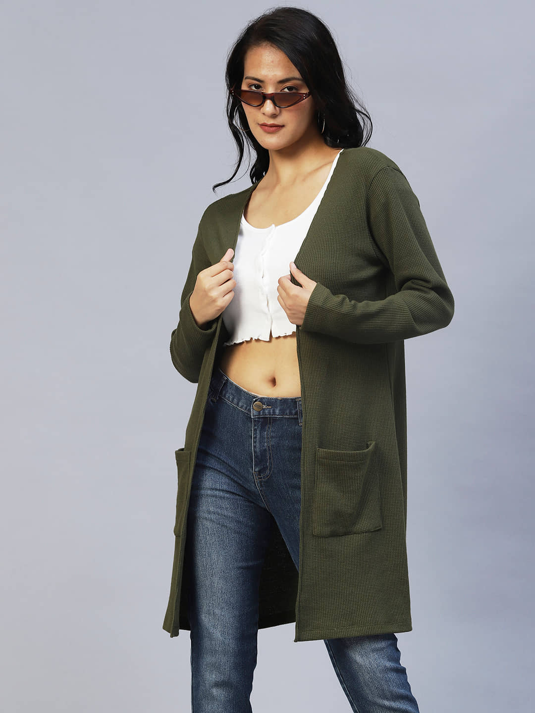 Rigo Women's Cotton Regular Top ( Green )