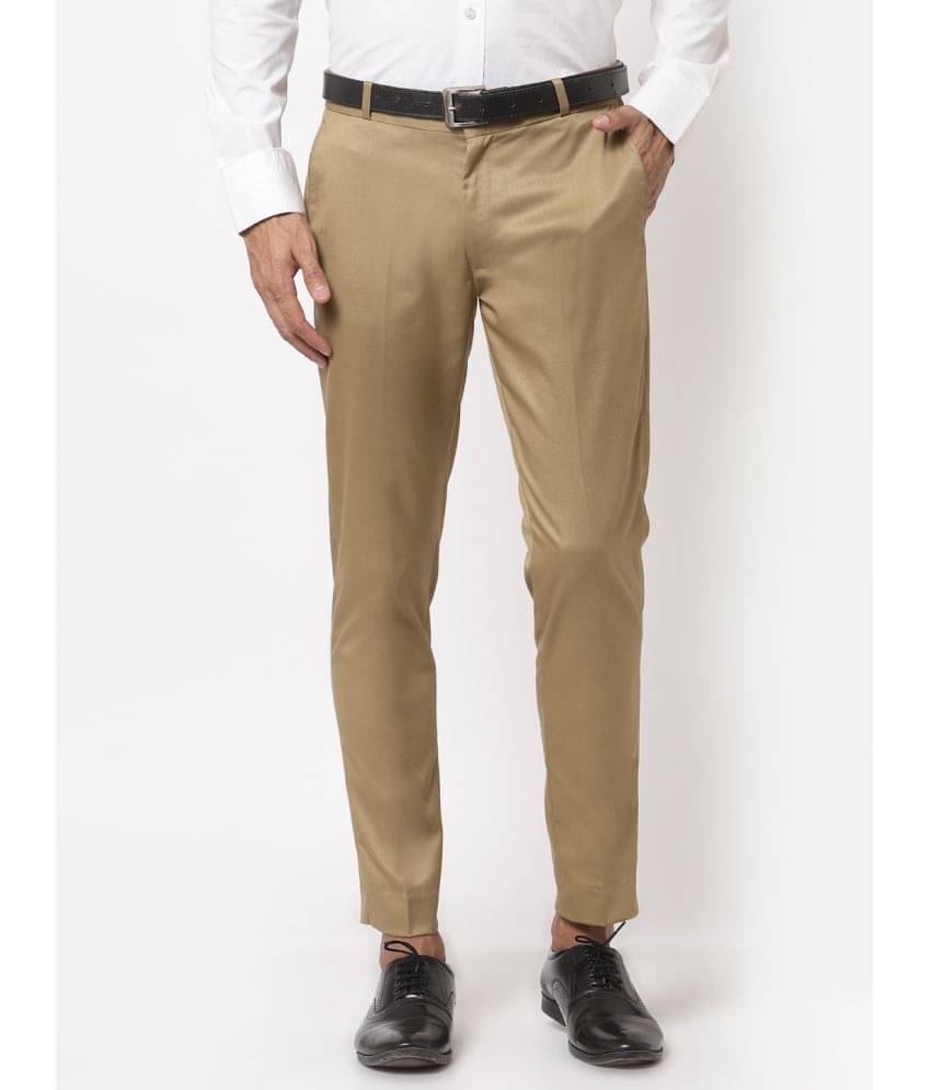     			SAM & JACK Khaki Slim Chinos ( Pack of 1 )