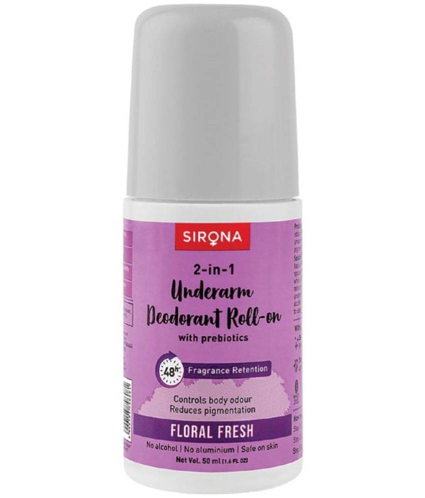 Sirona Underarm Roll On Deodorant for Women & Men | Removes Odour, Long Lasting | Floral Fresh - 50ml Sirona Underarm Roll On Deodorant for Women & Men | Removes Odour, Long Lasting | Floral Fresh - 50ml