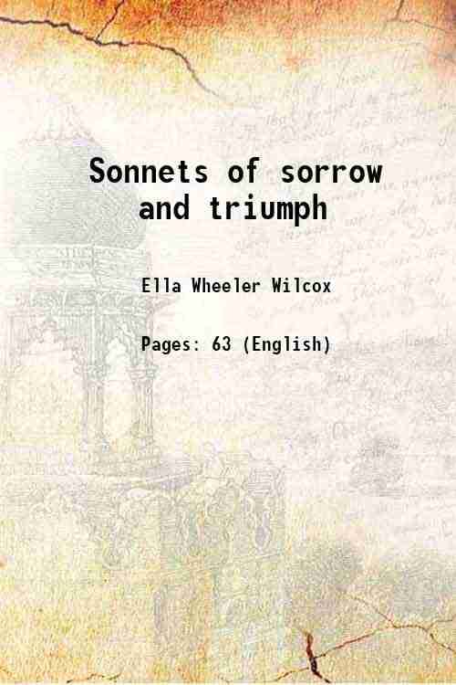     			Sonnets of sorrow and triumph 1918 [Hardcover]