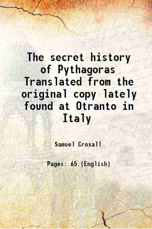     			The secret history of Pythagoras 1751 [Hardcover]