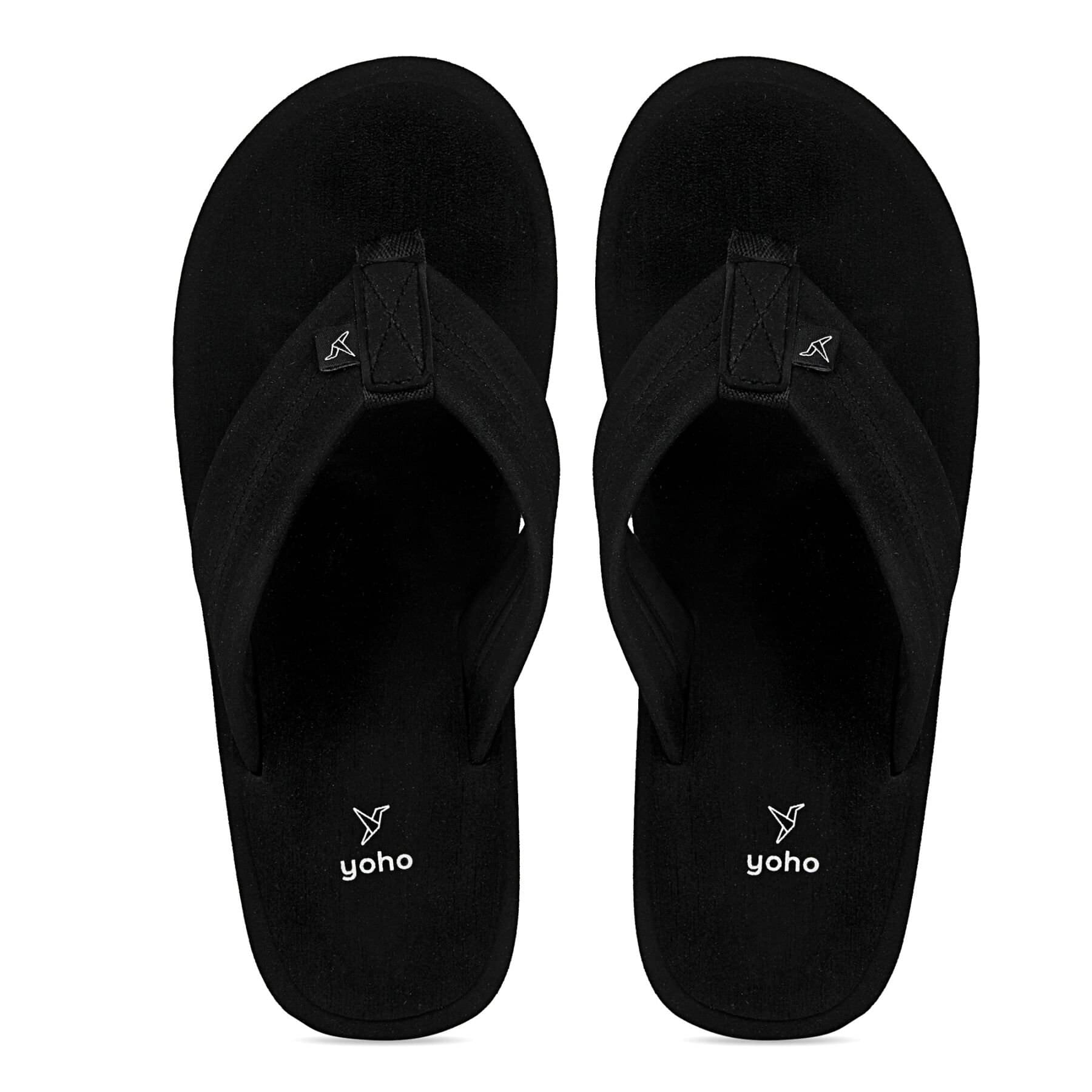     			Yoho - Black Men's Thong Flip Flop
