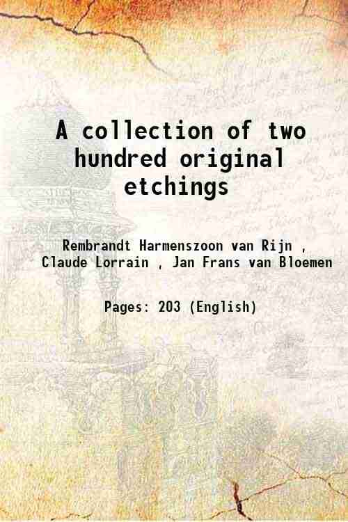     			A collection of two hundred original etchings [Hardcover]