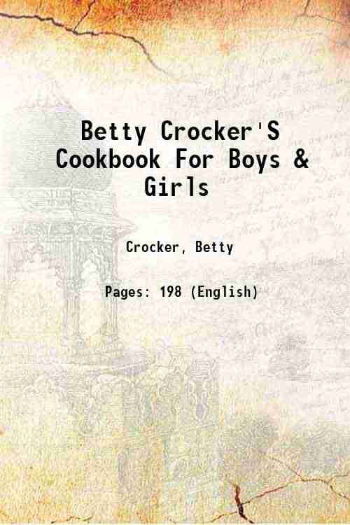     			Betty Crocker'S Cookbook For Boys & Girls 1975 [Hardcover]