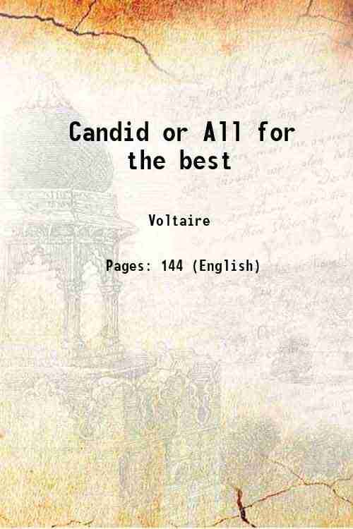     			Candid or All for the best 1759 [Hardcover]
